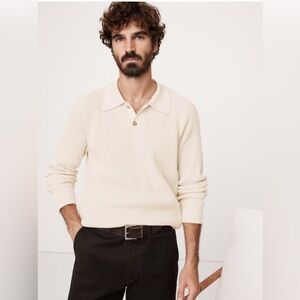 NWT Banana Republic Ribbed Cotton Polo Sweater Size XXL Tall.